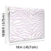 RoomMates Zebra Peel And Stick Wallpaper, Purple Image 3