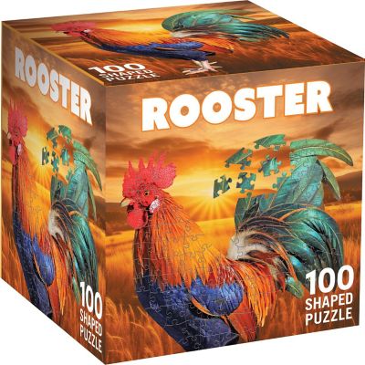 Rooster 100 Piece Shaped Jigsaw Puzzle Image 1