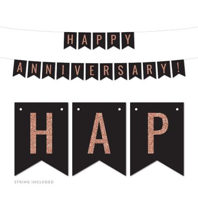 Rose Gold Black Anniversary - 4 x 5.5 Inch Image 1