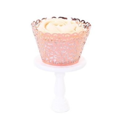 Rose Gold Copper Cupcake Filligree Wrappers 50-Pack Image 1