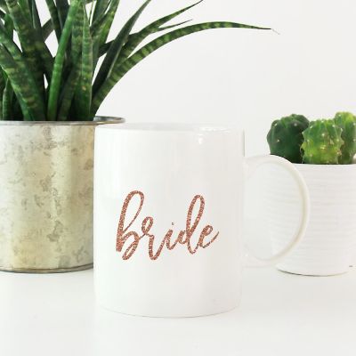 Rose Gold Faux Glitter Bride Mug Image 1