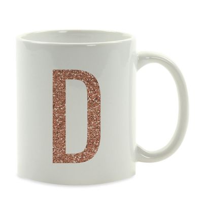 Rose Gold Faux Glitter D Ceramic Mug Image 2
