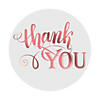 Rose Gold Foil Thank You Stickers - 100 Pc. Image 1