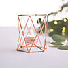 Rose Gold Geometric Cage Tea Light Candle Holders - 3 Pc. Image 1