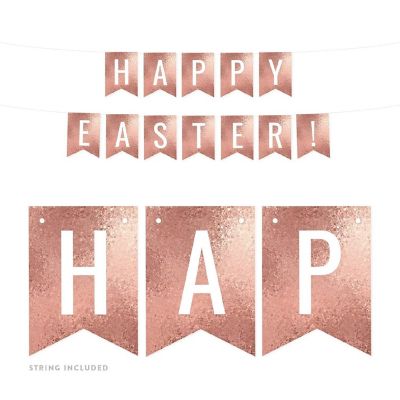 Rose Gold Mosaic Happy Easter - 4 x 5.5 Inch Image 1