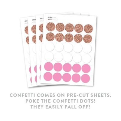 Rose Gold Pink Confetti 180-Pack Image 1