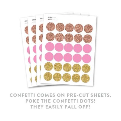 Rose Gold Pink Gold Confetti 180-Pack Image 1