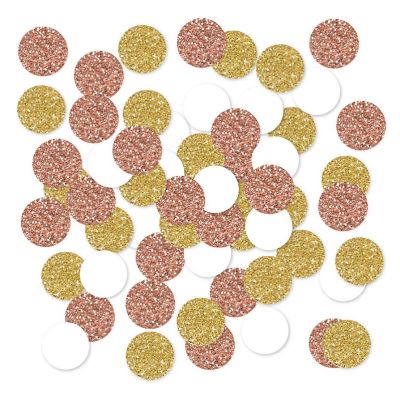 Rose Gold White Gold Confetti 180-Pack Image 1