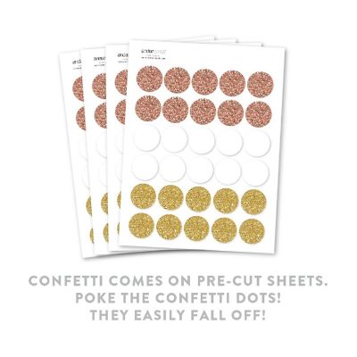Rose Gold White Gold Confetti 180-Pack Image 1