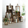 Rose Metal Frame Caring Lantern 13.75" Image 1