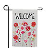 Roses and Hearts Floral "Welcome" Outdoor Garden Flag 18" x 12.5" Image 1