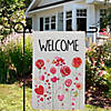 Roses and Hearts Floral "Welcome" Outdoor Garden Flag 18" x 12.5" Image 2
