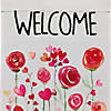 Roses and Hearts Floral "Welcome" Outdoor Garden Flag 18" x 12.5" Image 3