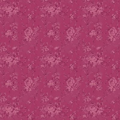 Roses for You Ruru Dark Pink Tonal Rose 2420 15B by Quilt Gate Sold by the Yard Image 1