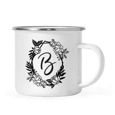 Roses Monogram B 11oz Campfire Mug Image 1