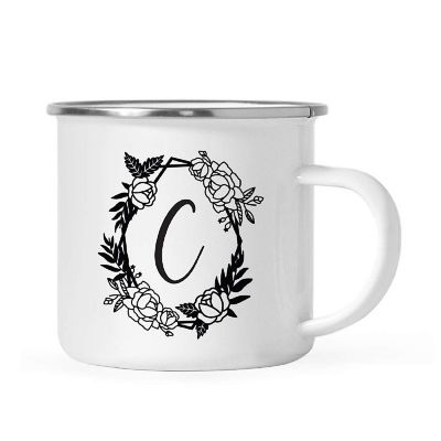 Roses Monogram C 11oz Campfire Mug Image 1