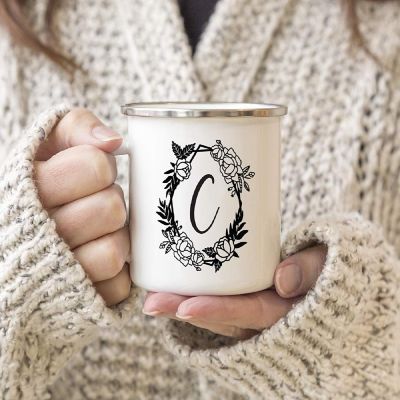 Roses Monogram C 11oz Campfire Mug Image 2