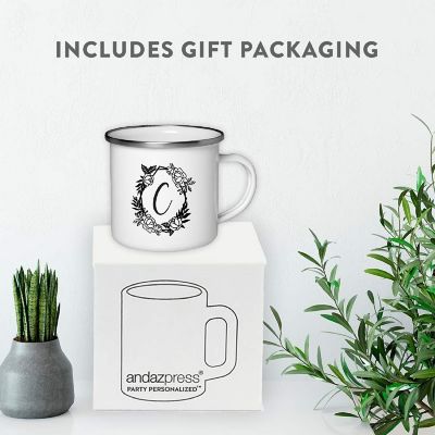 Roses Monogram C 11oz Campfire Mug Image 3