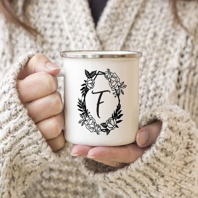 Roses Monogram F 11oz Campfire Mug Image 2
