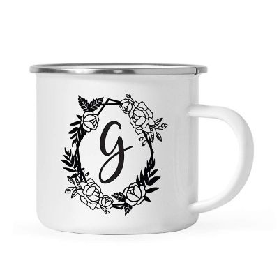 Roses Monogram G 11oz Campfire Mug Image 1