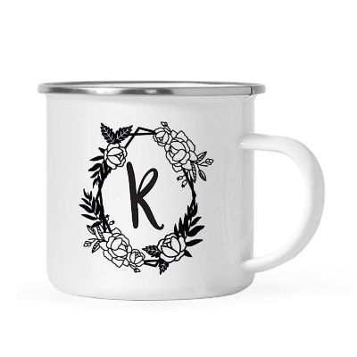 Roses Monogram K 11oz Campfire Mug Image 1