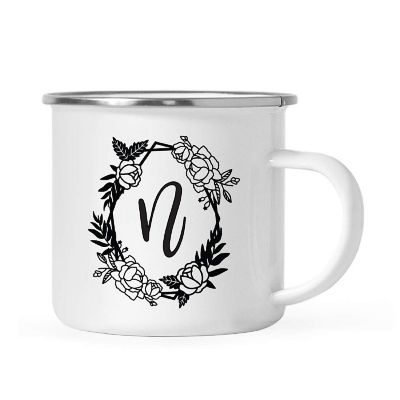 Roses Monogram N 11oz Campfire Mug Image 1