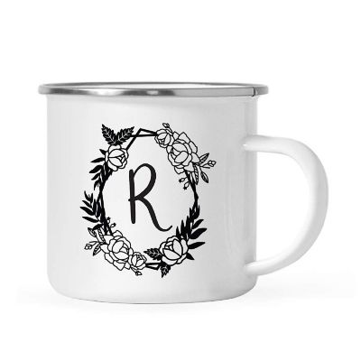 Roses Monogram R 11oz Campfire Mug Image 1