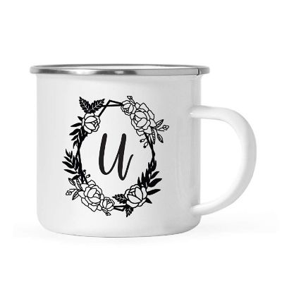 Roses Monogram U 11oz Campfire Mug Image 1