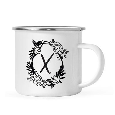 Roses Monogram X 11oz Campfire Mug Image 1
