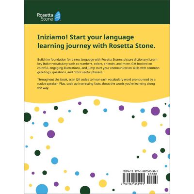 Rosetta Stone Italian Picture Dictionary, Italy Vocabulary Builder and Language Learning Book, Learn to Read and Pronounce Basic Sight Words, Common Phrases, Image 1