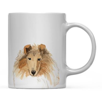 Rough Collie Up Close Ceramic Mug Image 1