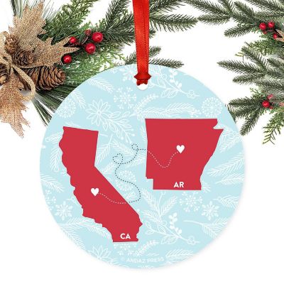Round Keepsake Ornament, CA &amp; AR Image 1