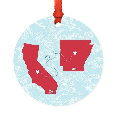 Round Keepsake Ornament, CA &amp; AR Image 1