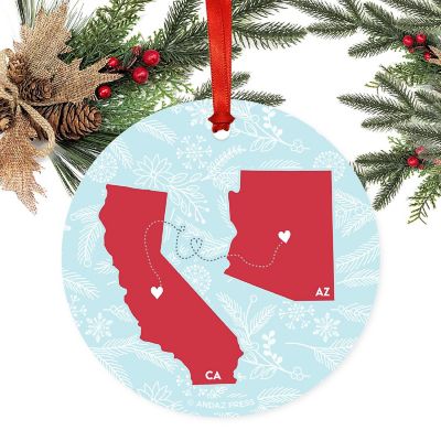 Round Keepsake Ornament, CA &amp; AZ Image 1