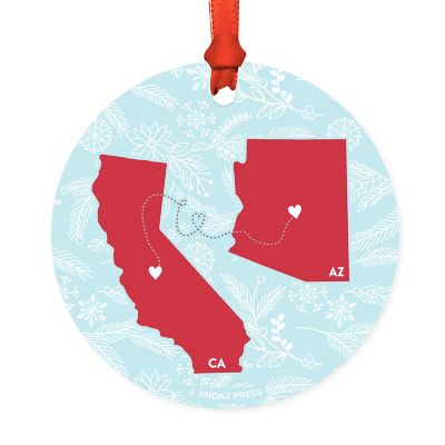 Round Keepsake Ornament, CA &amp; AZ Image 1