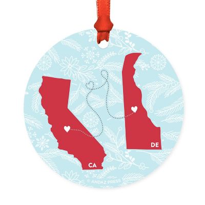 Round Keepsake Ornament, CA &amp; DE Image 1