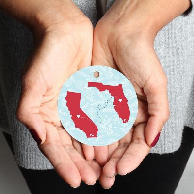 Round Keepsake Ornament, CA &amp; FL Image 2
