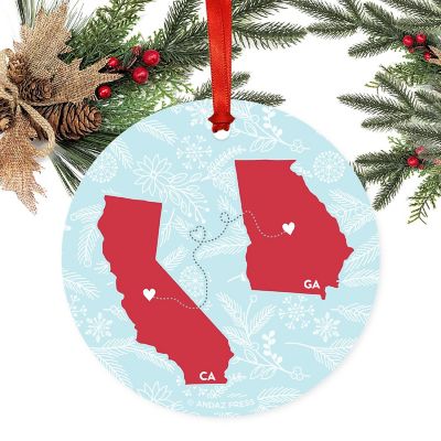 Round Keepsake Ornament, CA &amp; GA Image 1