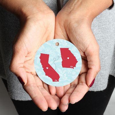 Round Keepsake Ornament, CA &amp; GA Image 1