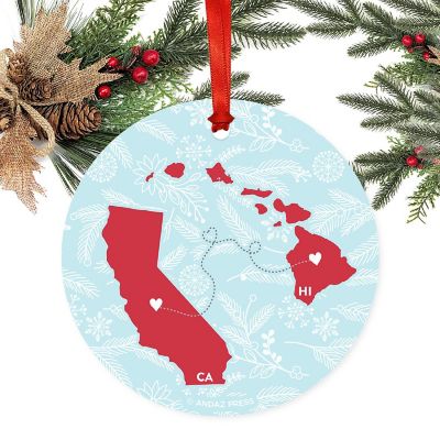 Round Keepsake Ornament, CA &amp; HI Image 1