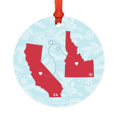 Round Keepsake Ornament, CA &amp; ID Image 2