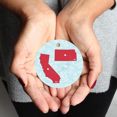 Round Keepsake Ornament, CA &amp; KS Image 2