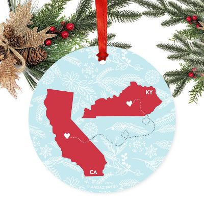 Round Keepsake Ornament, CA &amp; KY Image 1