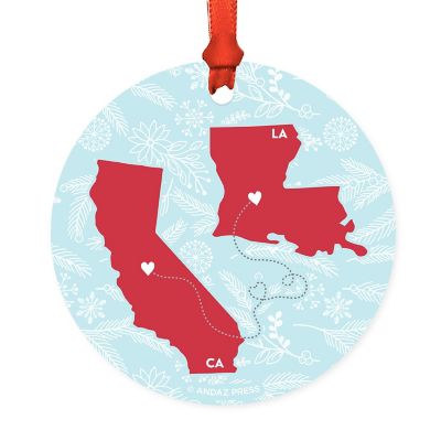 Round Keepsake Ornament, CA &amp; LA Image 2