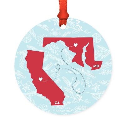Round Keepsake Ornament, CA &amp; MD Image 2
