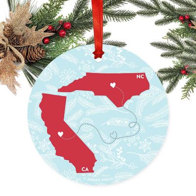 Round Keepsake Ornament, CA &amp; NC Image 1