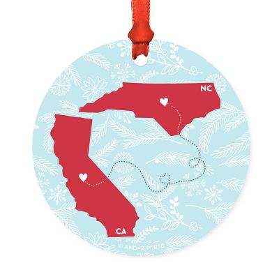 Round Keepsake Ornament, CA &amp; NC Image 1
