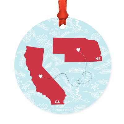 Round Keepsake Ornament, CA &amp; NE Image 1