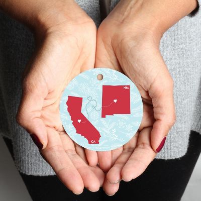 Round Keepsake Ornament, CA &amp; NM Image 1