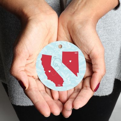 Round Keepsake Ornament, CA &amp; NV Image 1